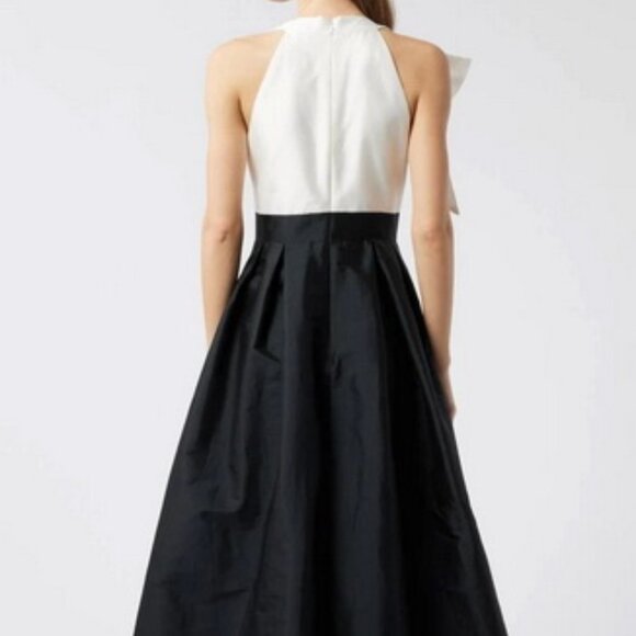 Eliza J Black Ivory Bow Crystal Mikado Ballgown - Picture 5 of 7